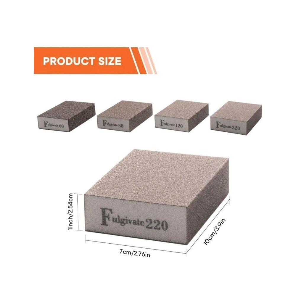 12-Pack Sanding Sponge,4 Sizes 60/80/120/220, Three Pieces per Grain... - Picture 2 of 4